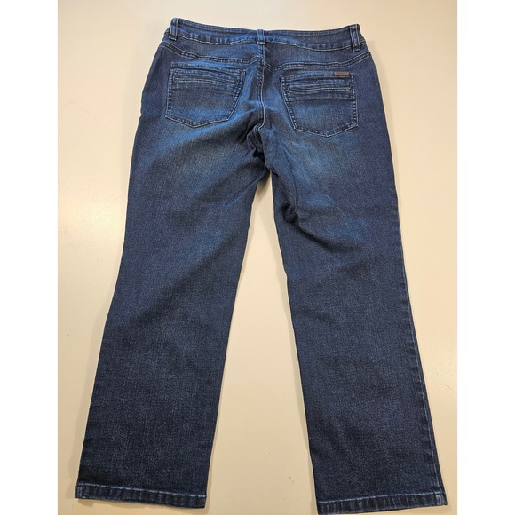 So slimming by chicos size 0.5 blue jeans ( USA 6) career casual EUC - Picture 4 of 8